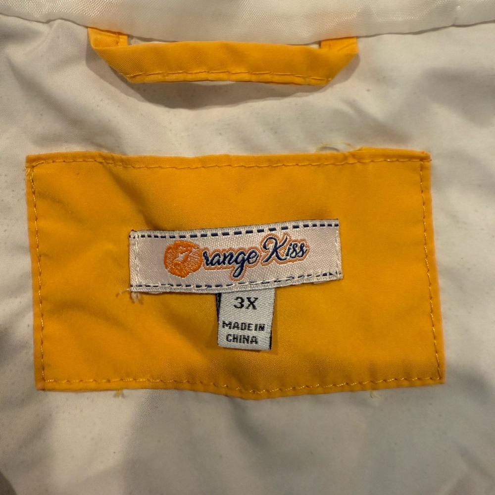 *PRE-OWNED* Orange Kiss Women's 3x "Queen" Pullover Hooded 1/4 Zip Windbreaker - Picture 6 of 8